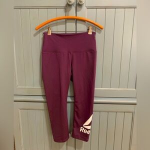 Reebok capri leggings, purple, size small and extra small, never worn.